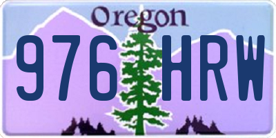 OR license plate 976HRW