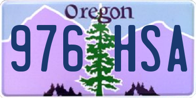 OR license plate 976HSA