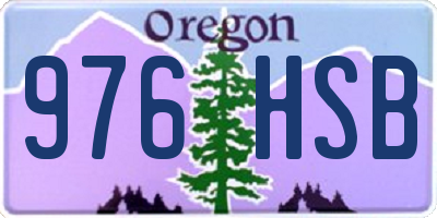 OR license plate 976HSB