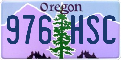 OR license plate 976HSC