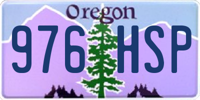 OR license plate 976HSP