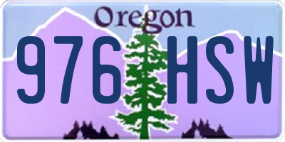 OR license plate 976HSW