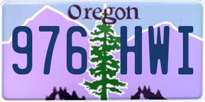 OR license plate 976HWI