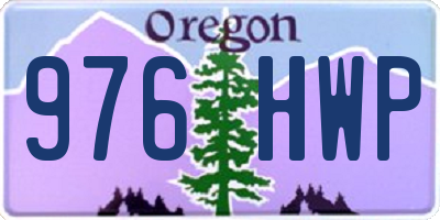 OR license plate 976HWP