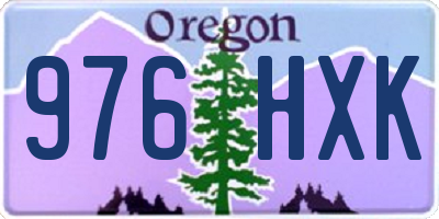 OR license plate 976HXK