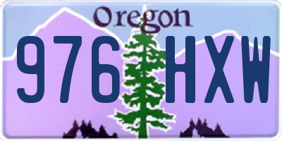 OR license plate 976HXW