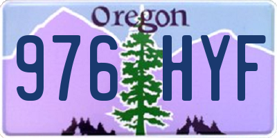 OR license plate 976HYF
