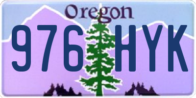 OR license plate 976HYK