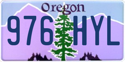 OR license plate 976HYL