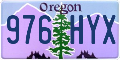 OR license plate 976HYX
