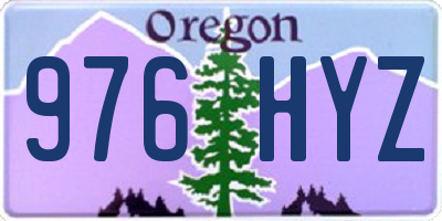OR license plate 976HYZ