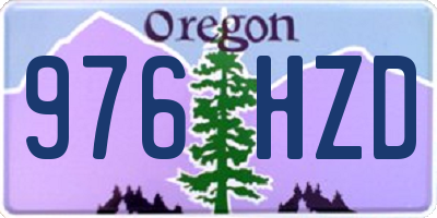 OR license plate 976HZD