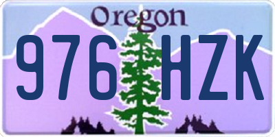 OR license plate 976HZK