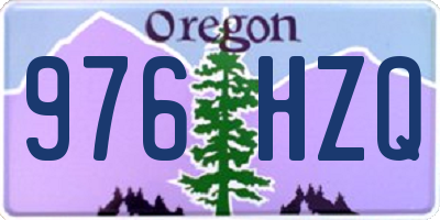 OR license plate 976HZQ
