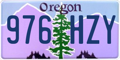 OR license plate 976HZY