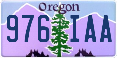 OR license plate 976IAA