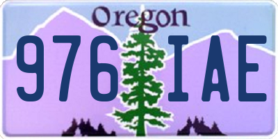 OR license plate 976IAE
