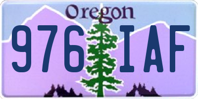 OR license plate 976IAF