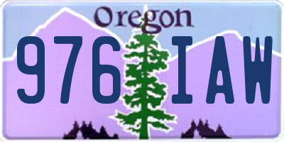 OR license plate 976IAW