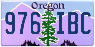 OR license plate 976IBC