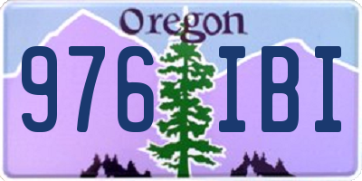 OR license plate 976IBI