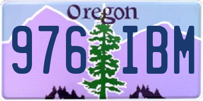 OR license plate 976IBM