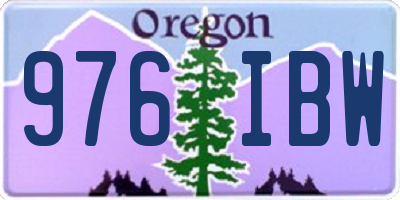 OR license plate 976IBW
