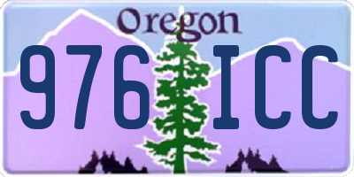 OR license plate 976ICC