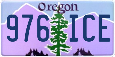 OR license plate 976ICE