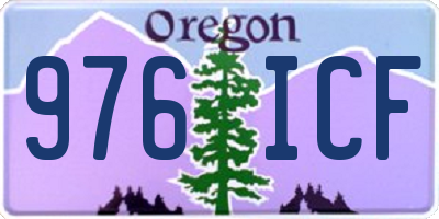 OR license plate 976ICF