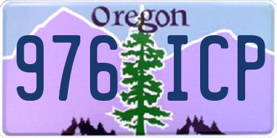 OR license plate 976ICP