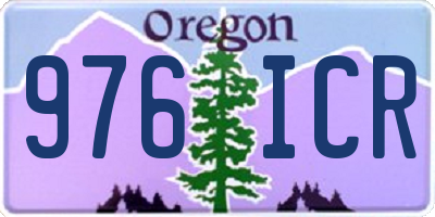 OR license plate 976ICR