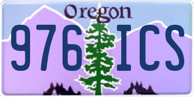 OR license plate 976ICS