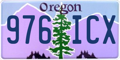OR license plate 976ICX