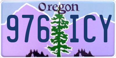 OR license plate 976ICY