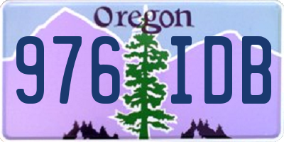 OR license plate 976IDB