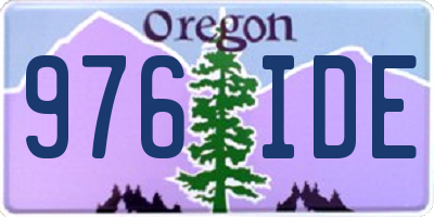 OR license plate 976IDE