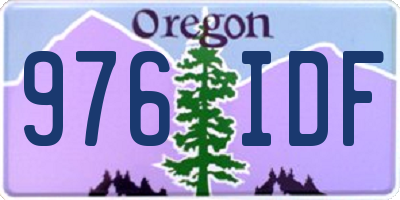 OR license plate 976IDF