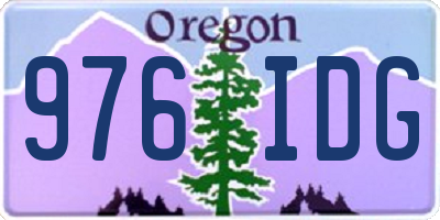 OR license plate 976IDG