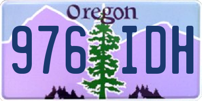 OR license plate 976IDH