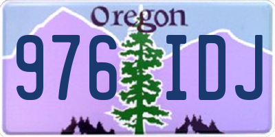 OR license plate 976IDJ