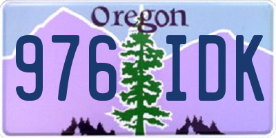 OR license plate 976IDK