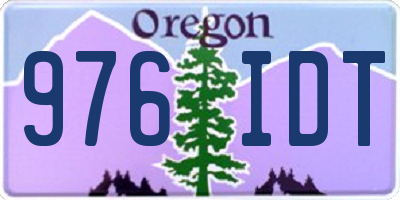 OR license plate 976IDT
