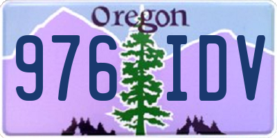 OR license plate 976IDV
