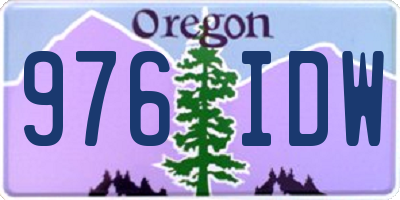 OR license plate 976IDW