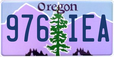 OR license plate 976IEA