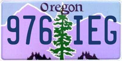 OR license plate 976IEG
