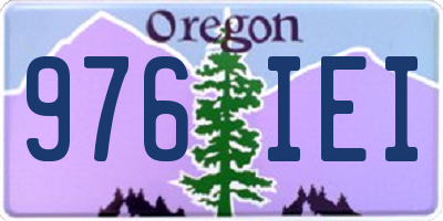 OR license plate 976IEI