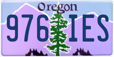 OR license plate 976IES