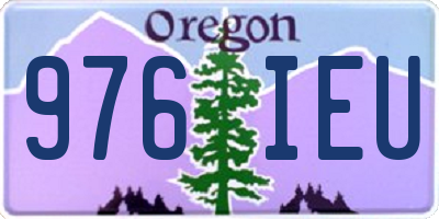 OR license plate 976IEU